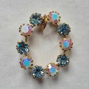 Upcycled MCM Austrian Crystal Wreath Pendant